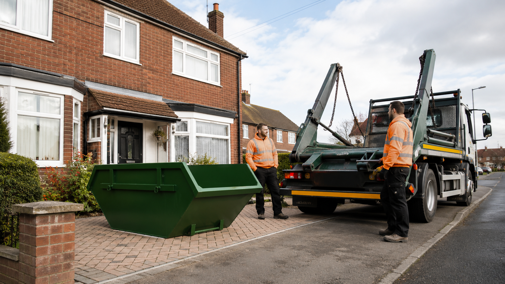 RKS skip delivery at an English home